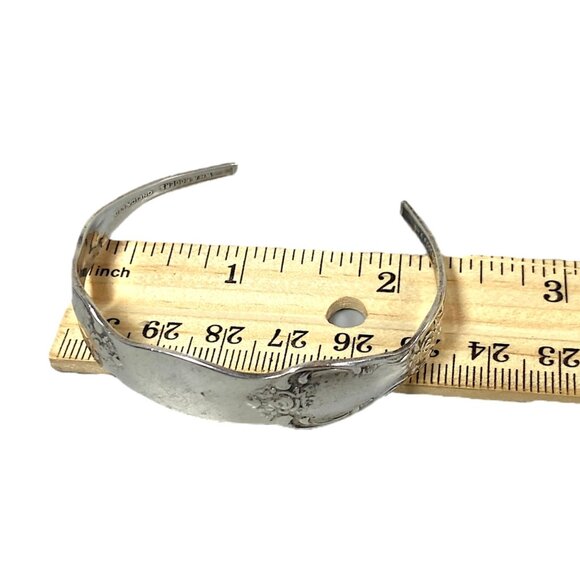 Oneida Bracelet S/M Silver Plated  Cuff ID Spoon Handle Vanessa Francesca VTG - Picture 10 of 16